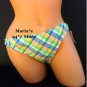 Ralph Lauren Plaid Bikini Swim Suit Bottom Women's Sz Lg