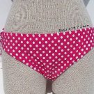 Guess Red & White Dot Bikini Bottom Swim Suit Women's Sz Lg
