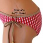 Guess Red Check Bikini Swim Suit Bottom Women's Sz Lg
