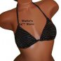 Guess Gold & Black String Bikini Top Swim Suit Women's Sz XS