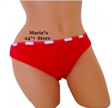 Hula Honey Red Bikini Swim Suit Bottoms Women's Sz Sm