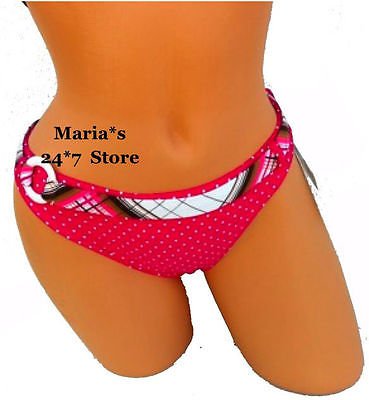 Hula Honey Pink Dot Bikini Swim Suit Bottom Women's Sz  XS, S