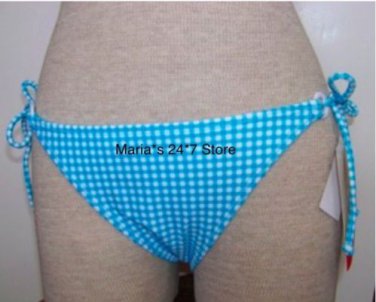 Hula Honey Check Bikini Swim Suit Bottom Women's Jr Sz Lg