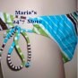 Island Soul Blue Bikini Swim Suit Bottom Women's Sz Sm