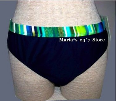24 Ocean Navy Bikini Swim Suit Bottom Women's Sz M