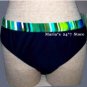 24 Ocean Navy Bikini Swim Suit Bottom Women's Sz M