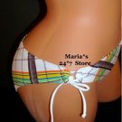 Hobie Bikini Plaid Swim Suit Bottom Women's Sz Med