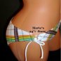 Hobie Bikini Plaid Swim Suit Bottom Women's Sz Med