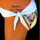 Hobie Bikini Blue Dots Swim Suit Bottom Women's Sz Sm