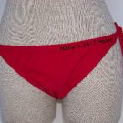 Split Red Bikini Bottom Swim Suit Women's Sz Large