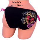 Split Logo Bead String Bikini Bottom Swim Suit Women's L
