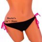 Split Logo Bead String Bikini Bottom Swim Suit Women's L