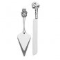 Williams Sonoma Towle Cake Serving Set Knife Snowman Candy Cane