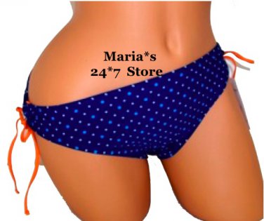 Nautica Blue Bikini Swim Suit Bottom Women's Sz 8
