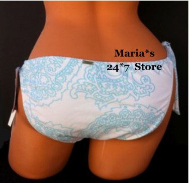 XOXO Beaded White Bikini Swim Suit Bottom Women's L