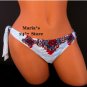 XOXO Beaded White Bikini Swim Suit Bottom Women's L