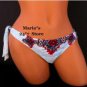 XOXO Beaded White Bikini Swim Suit Bottom Women's L