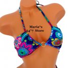 Gossip Blue Halter Bikini Swim Suit Top Women's  Sz Sm