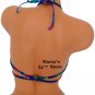 Gossip Blue Halter Bikini Swim Suit Top Women's Sz Sm