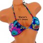 Gossip Blue Halter Bikini Swim Suit Top Women's Sz Sm