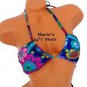 Gossip Blue Halter Bikini Swim Suit Top Women's Sz Sm