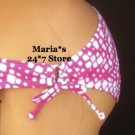 99 Degrees Pink Check Bikini Swim Suit Bottom Women's Jr Lg