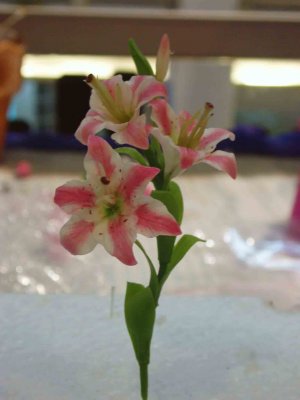 clay flower  CL0015