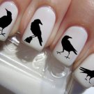 41 Nail Decals Black RAVENS / CROW Familiar Symbols Nail Art WaterSlide Stickers