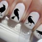 41 Nail Decals Black RAVENS / CROW Familiar Symbols Nail Art WaterSlide Stickers