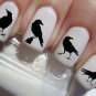 41 Nail Decals Black RAVENS / CROW Familiar Symbols Nail Art WaterSlide Stickers