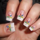 32 ORDER of EASTERN STAR Nail Art Decals Color Waterslide Transfer Stickers