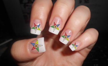 32 ORDER of EASTERN STAR Nail Art Decals Color Waterslide Transfer Stickers