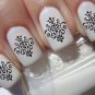 62 BLACK LACE DAMASK Waterslide NAIL ART DECALS - SALON QUALITY RESULTS