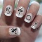 47 Tiny TRIBAL DRAGONS - Nail Decals Goth Water Transfer Nail Art Decals Sticker