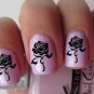 58 Black Roses Gothic Nail Art Waterslide Decals SALON QUALITY RESULTS Mega Pack