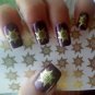 32 Metallic Gold SPIRAL SUNS Worshiper Nail Art WaterSlide Decals SALON RESULTS