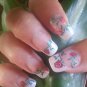 44 Metallic Red Roses -Nail Art DECALS Waterslide HIGH QUALITY SALON RESULTS