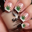 60 Nail Art Decals POT LEAVES Symbols Pot Leaf MARIJUANA - Nail Wraps Waterslide