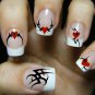44 TRIBAL TATTOO HEARTS - Nail Art - Professional Results Decals - Not Stickers