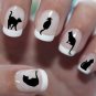 51 Nail Art Decals - Black CATS 1 PROFESSIONAL RESULTS Waterslide Transfers