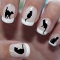 51 Nail Art Decals - Black CATS 1 PROFESSIONAL RESULTS Waterslide Transfers