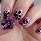 38 Black CHERRY BLOSSOMS - DAISIES Nail Art Decals - Professional Salon Results