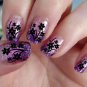 38 Black CHERRY BLOSSOMS - DAISIES Nail Art Decals - Professional Salon Results