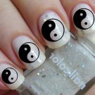 Nail Art Decals 74 YIN YANG Clear and Black Waterslide Transfers Taoism Chinese