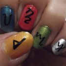 248 Theban Script Nail Art Decals - Witch's Alphabet Runes - Professional Result