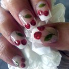 29 BIG CHERRIES - Transparent Waterslide Nail Art Decals - SALON RESULTS