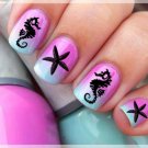 61 STARFISH and SEAHORSE Nail Art TROPICAL - Professional Results Decals
