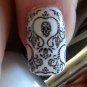 SKULL DAMASK Nail Art - Long and Short Nails PROFESSIONAL RESULTS - Not Stickers
