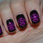 80 METALLIC PINK PENTACLES Nail Art -Professional Waterslide Decals Not Stickers