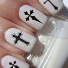 50 Gothic Crosses Nail Art PROFESSION Results Waterslide Decals - Not Stickers